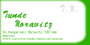 tunde moravitz business card